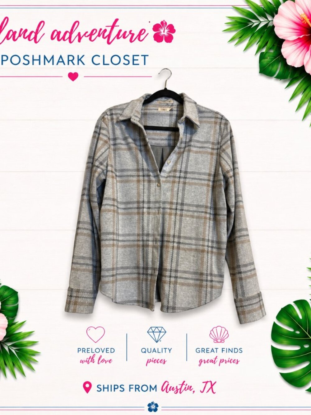 Faherty Legend Sweater Shirt in Sandy Trails Plaid - M
